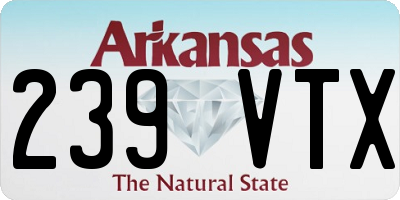 AR license plate 239VTX