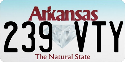 AR license plate 239VTY