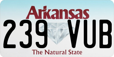 AR license plate 239VUB