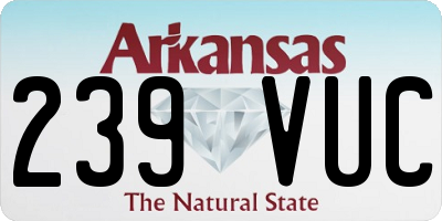 AR license plate 239VUC