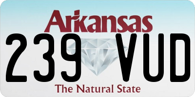 AR license plate 239VUD