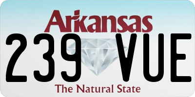 AR license plate 239VUE