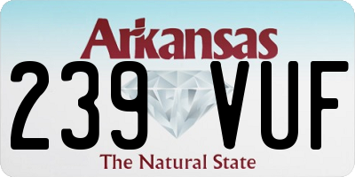 AR license plate 239VUF