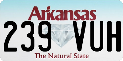 AR license plate 239VUH