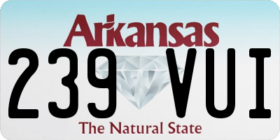 AR license plate 239VUI