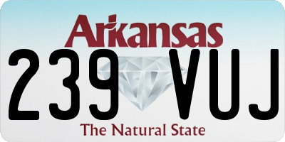 AR license plate 239VUJ