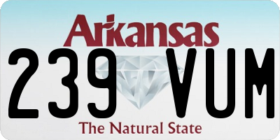 AR license plate 239VUM