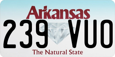 AR license plate 239VUO