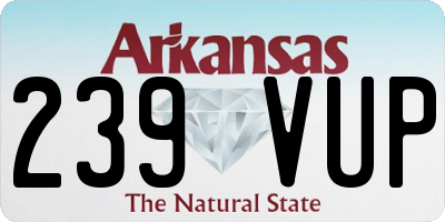 AR license plate 239VUP