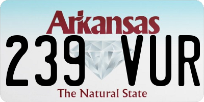 AR license plate 239VUR