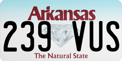 AR license plate 239VUS