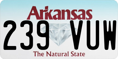 AR license plate 239VUW