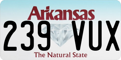 AR license plate 239VUX