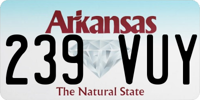 AR license plate 239VUY