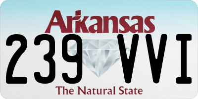AR license plate 239VVI