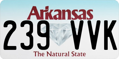 AR license plate 239VVK