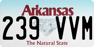 AR license plate 239VVM