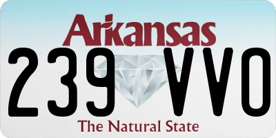 AR license plate 239VVO