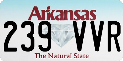 AR license plate 239VVR
