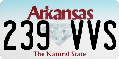 AR license plate 239VVS