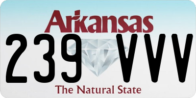 AR license plate 239VVV