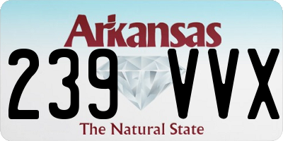 AR license plate 239VVX