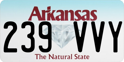 AR license plate 239VVY