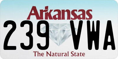 AR license plate 239VWA