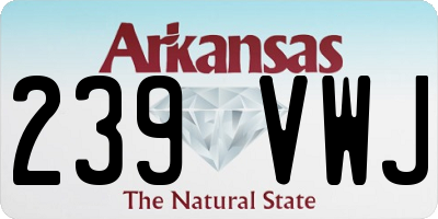 AR license plate 239VWJ