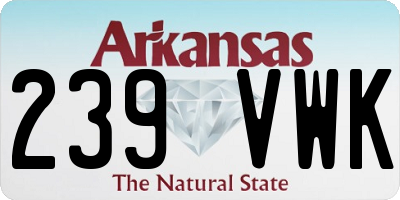 AR license plate 239VWK