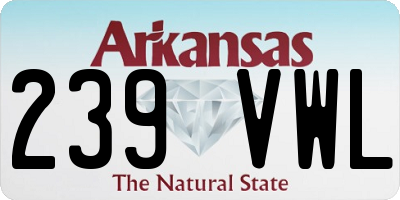 AR license plate 239VWL