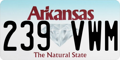 AR license plate 239VWM