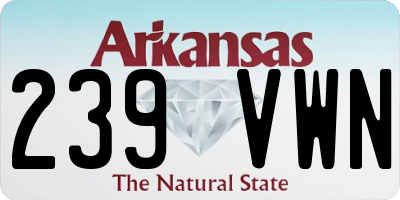 AR license plate 239VWN