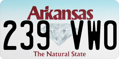 AR license plate 239VWO