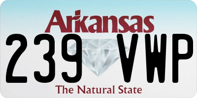AR license plate 239VWP