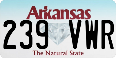AR license plate 239VWR