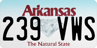 AR license plate 239VWS