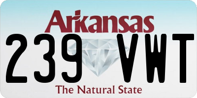 AR license plate 239VWT