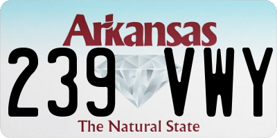 AR license plate 239VWY
