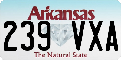 AR license plate 239VXA