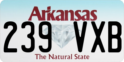 AR license plate 239VXB