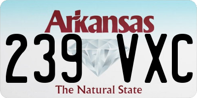 AR license plate 239VXC