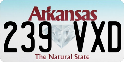 AR license plate 239VXD