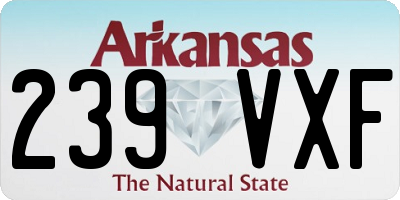 AR license plate 239VXF