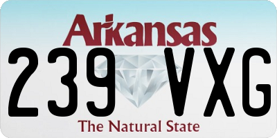 AR license plate 239VXG