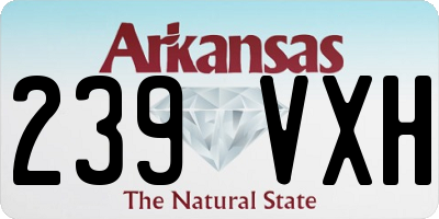 AR license plate 239VXH