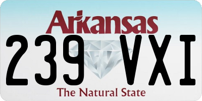 AR license plate 239VXI
