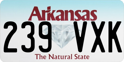 AR license plate 239VXK