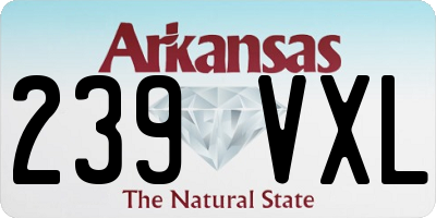 AR license plate 239VXL