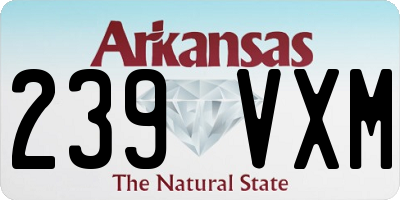 AR license plate 239VXM